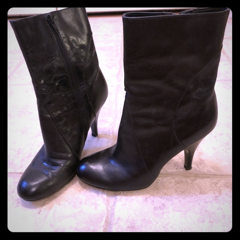 Nine West Black Above Ankle Heeled Boots